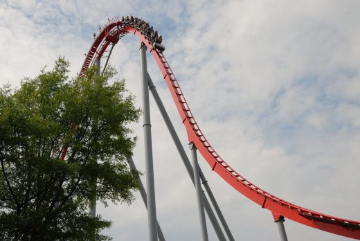 amusement park roller coaster