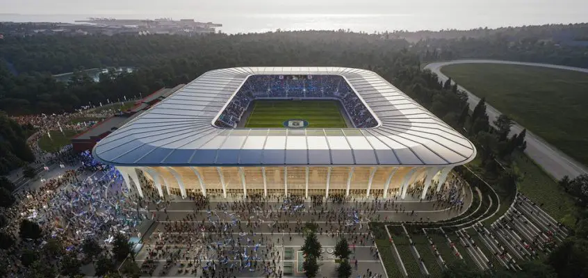 Aarhus Football Stadium in Jutland, Denmark