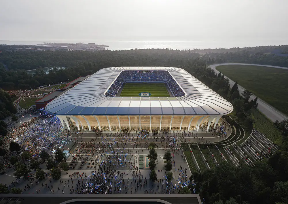 Aarhus Football Stadium in Jutland Denmark