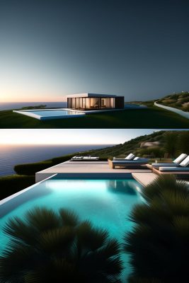 a luxury villa in Praia da Marinha Portugal