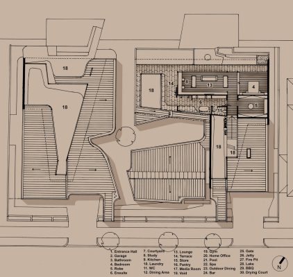 Home plan by Open Architecture Studio and Jasper Brown Architects