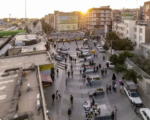 Tehran Entrance Plaza Station Sadeghiyeh Iran