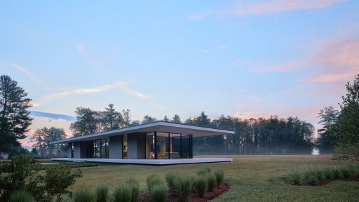 Minimalist Glass House in Berkshires, MA