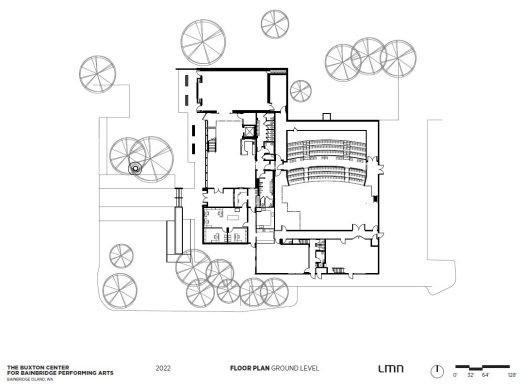 The Buxton Center for Bainbridge Performing Arts Building ground floor plan