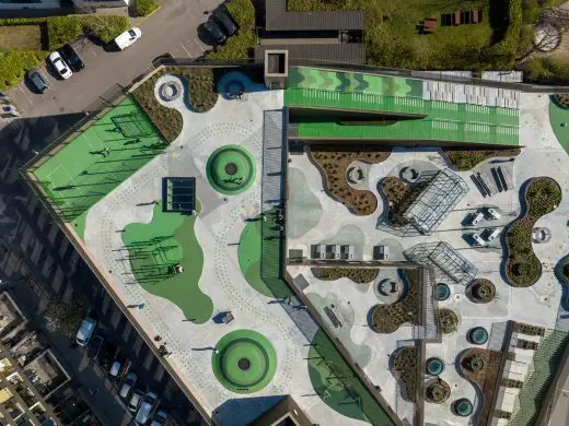 Danish education building roof playground