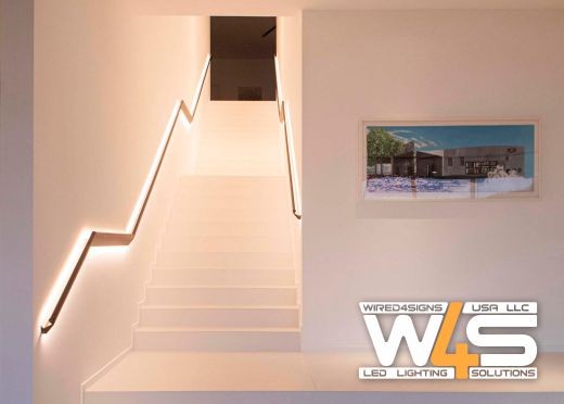 LED handrail lighting stair interior