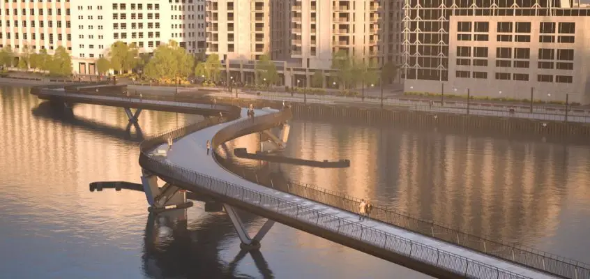 Silvertown Pedestrian Bridge, Royal Docks, London