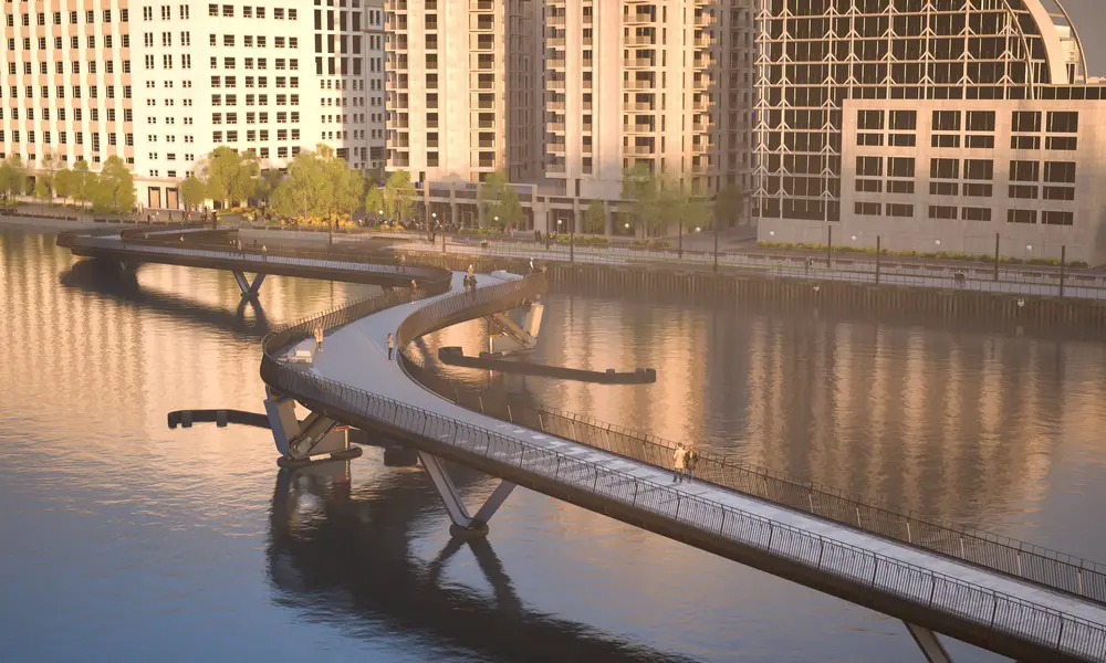 Silvertown Pedestrian Bridge Royal Docks London