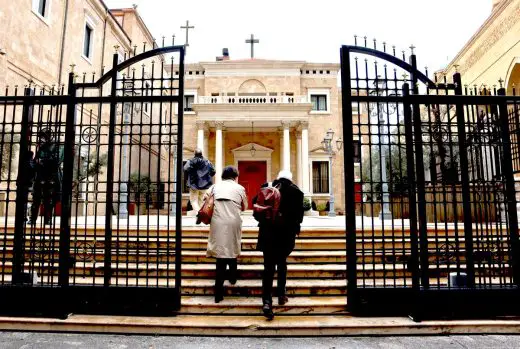 St. Georges Maronite Church building entry steps