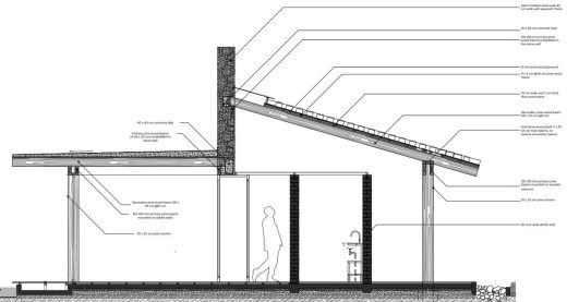 Modern Mexican residential building section