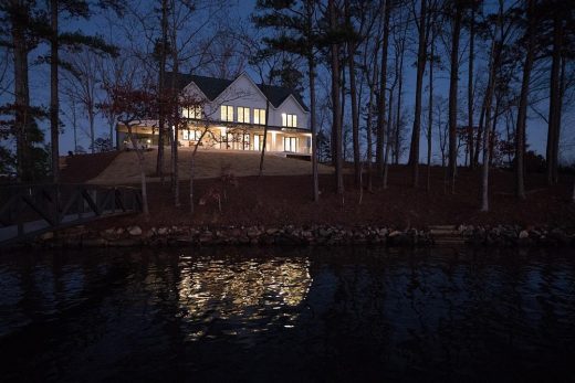 Mountain Lake Shaker Farmhouse South Carolina USA