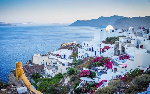 Santorini Greece sustainable homes sea