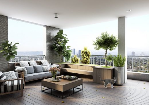 Sleek outdoor furniture from NZ balcony