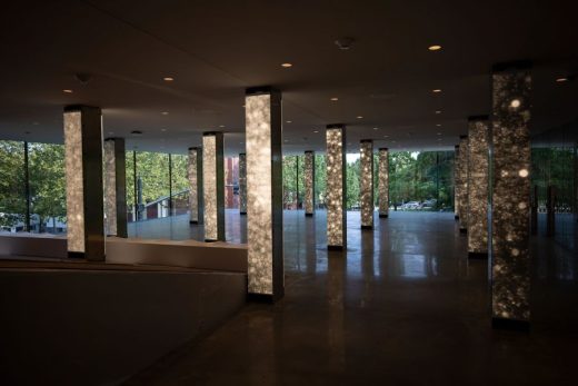 Infinite Composition, 2023. Interior view of the lobby of The Lindemann. Image credit Nick Dentamaro for Brown University.