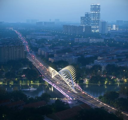 Qinhuai New River Bridge Nanjing China