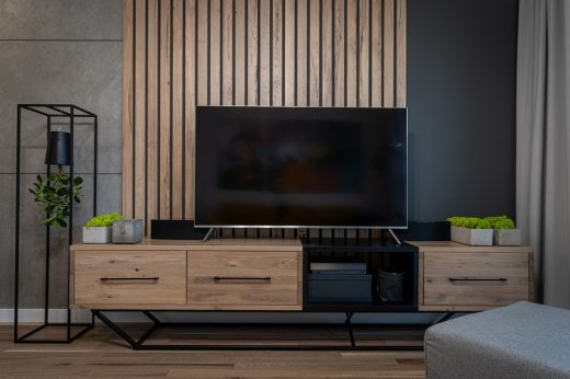 Secret Sliding TV Cabinet Door