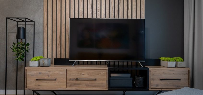 Secret sliding TV cabinet door furniture