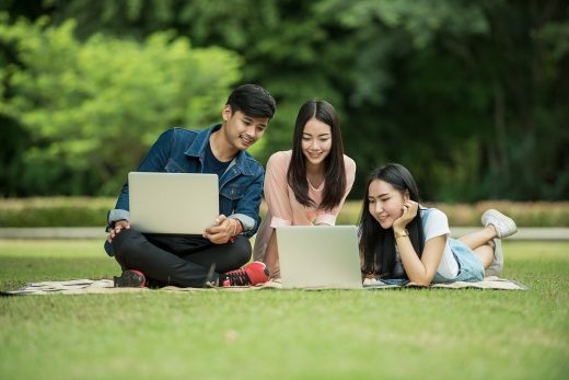 students park living environment laptops