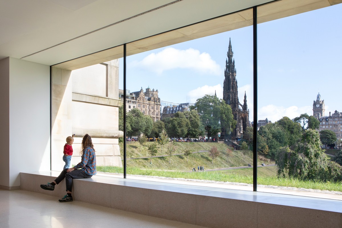 New Scottish galleries at the National Edinburgh picture window