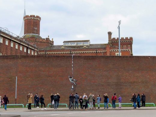 Banksy's new escaping convict on Reading Gaol