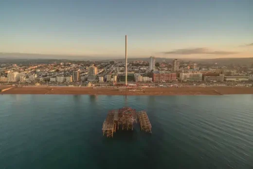 Brighton i360 Tower beach England UK