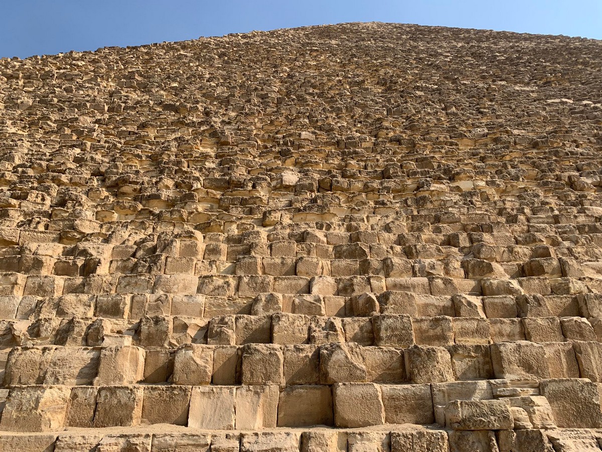 Great Pyramid of Giza stones side face