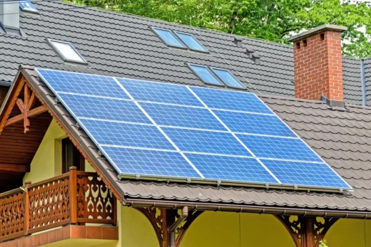 Getting grants for solar panels at home - building roof tiles