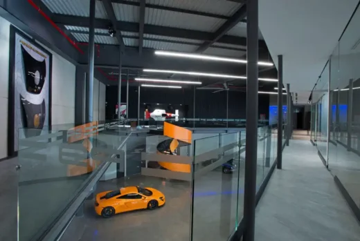 Paddock-9 Jalisco México property orange sports car