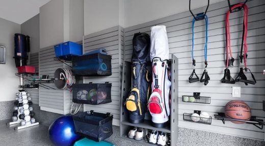 Creating a home gym in garage design and organization