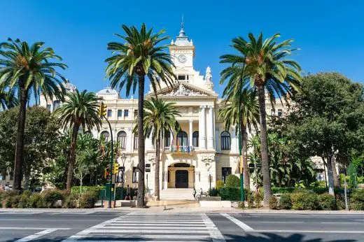 Malaga building - Spanish beach city architecture