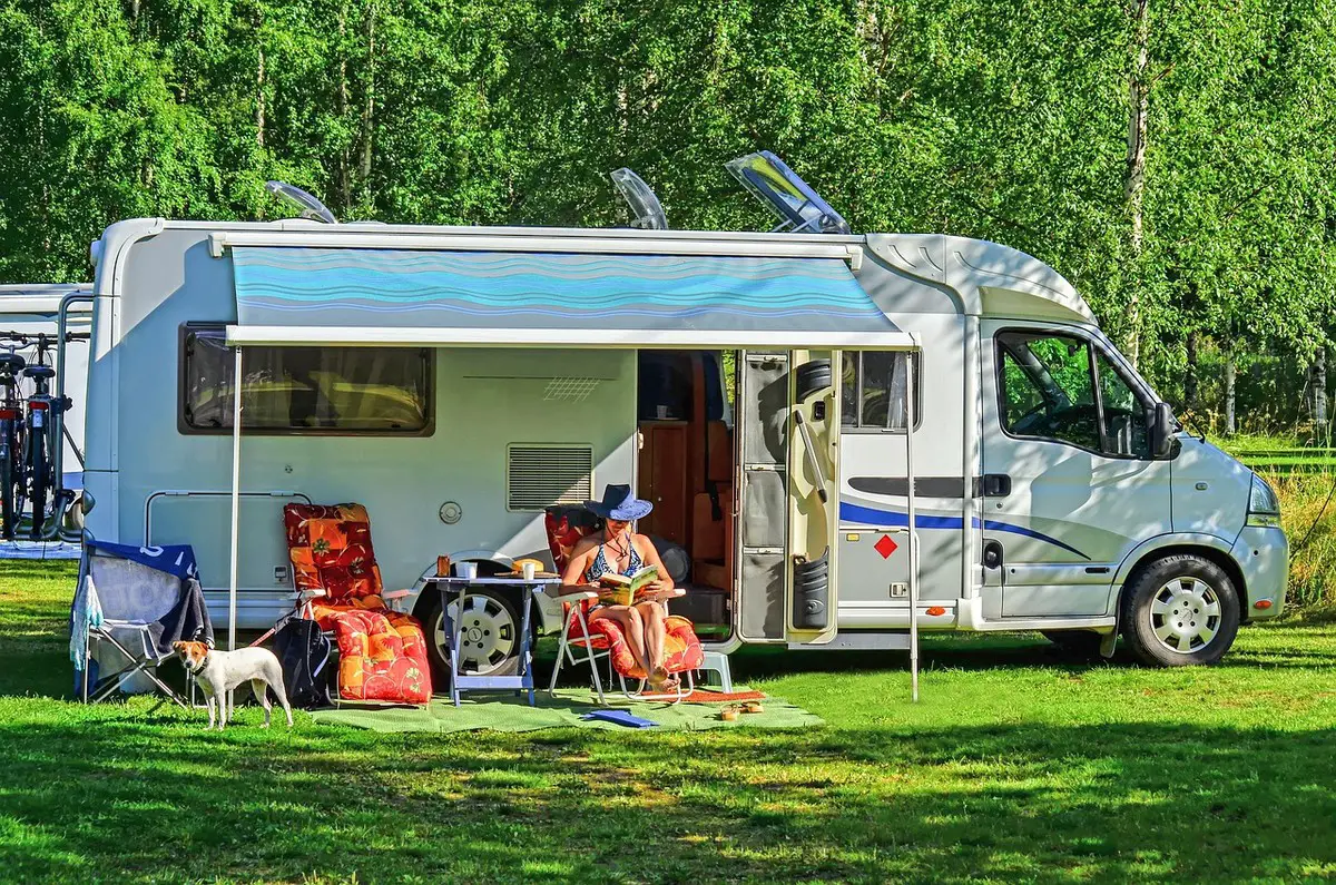 Mobile home camper canopy RV