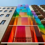 VERTICAL RAINBOW in Tokyo building colors