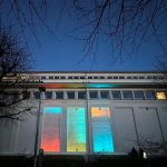 Callum Innes Art Installation at the Facade of Lysverket, Bergen, Norway