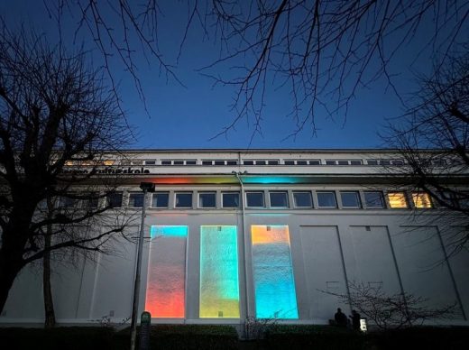 Callum Innes Art Installation at the Facade of Lysverket, Bergen, Norway