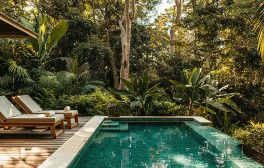 Integrating organic swimming pools