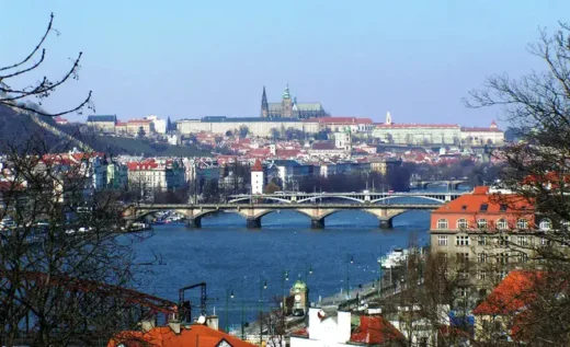 Prague Castle building in historic Czech city
