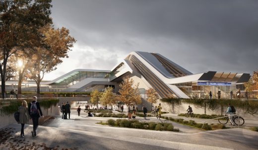 Ülemiste Terminal building, Tallinn railway station by Zaha Hadid
