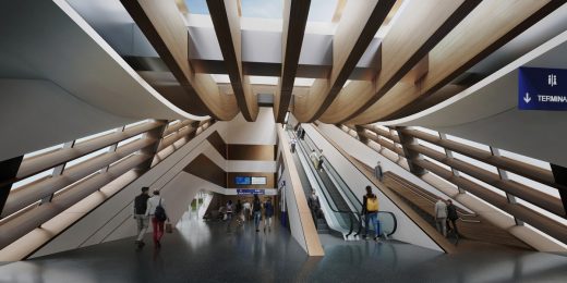 Ülemiste Terminal building, Tallinn railway station by Zaha Hadid