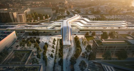 Ülemiste Terminal building, Tallinn railway station by Zaha Hadid