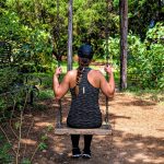 Transform your backyard into dream oasis - swing woman