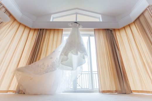 Wedding fashion dress curtains interior