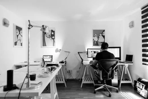 Design office interior worker