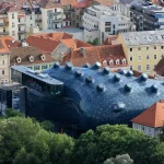 Kunsthaus Graz building, Austria roof