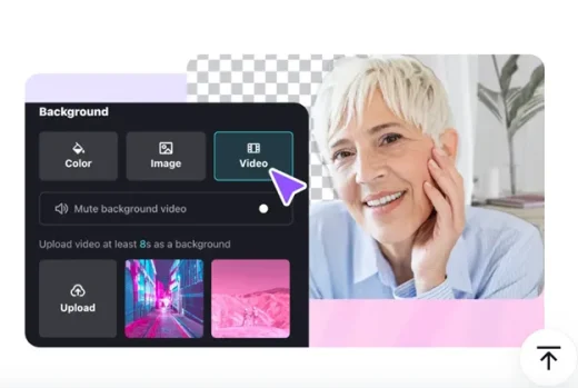 Presentations with AI video background remover