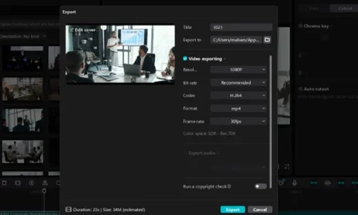 Export and Share