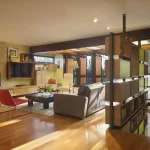Timber Hillside House Los Angeles interior