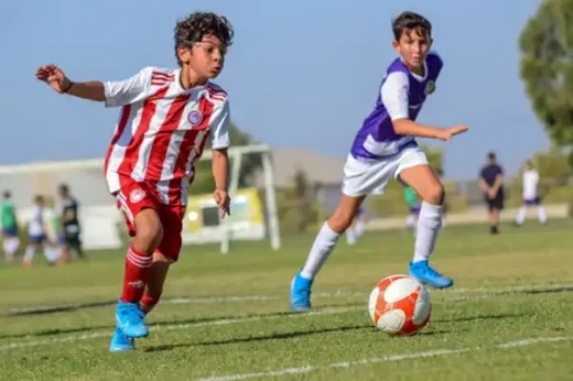 young football players sports pitch