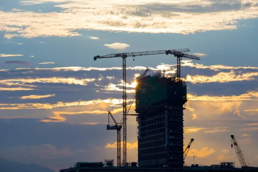 Building design construction tower cranes