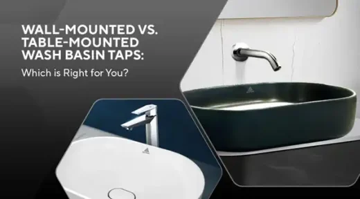 Wall-mounted v table-mounted wash basin taps