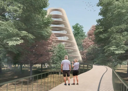 New Belgrade Zoo pavilion birdwatching tower